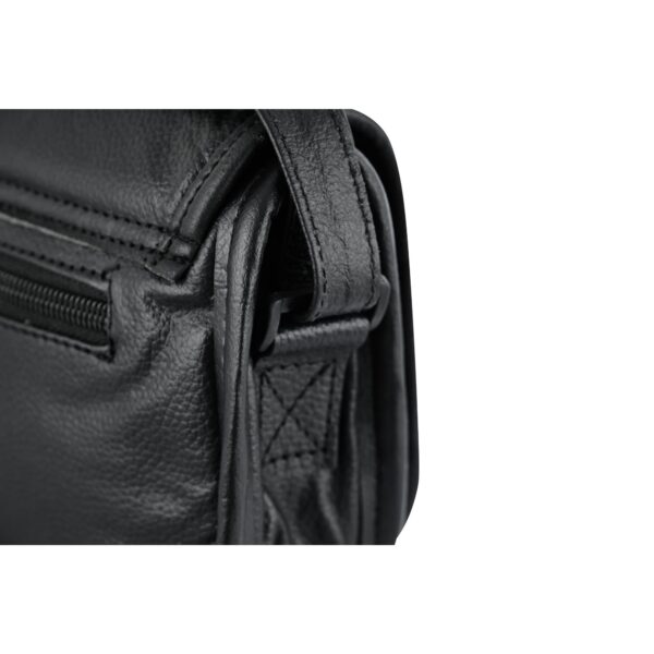RC8500 Women's Black Construction Leather Purse/Shoulder Bag - Image 11