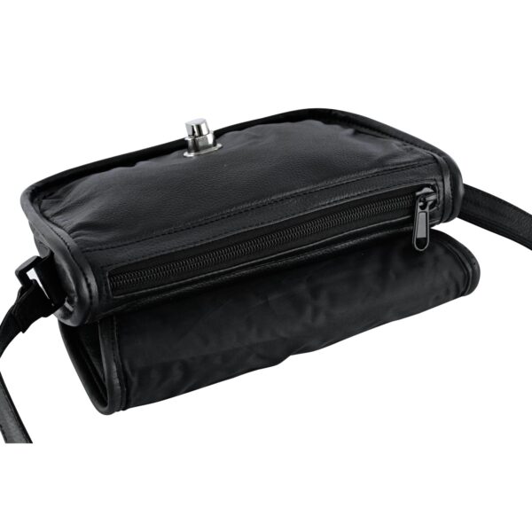 RC8500 Women's Black Construction Leather Purse/Shoulder Bag - Image 14