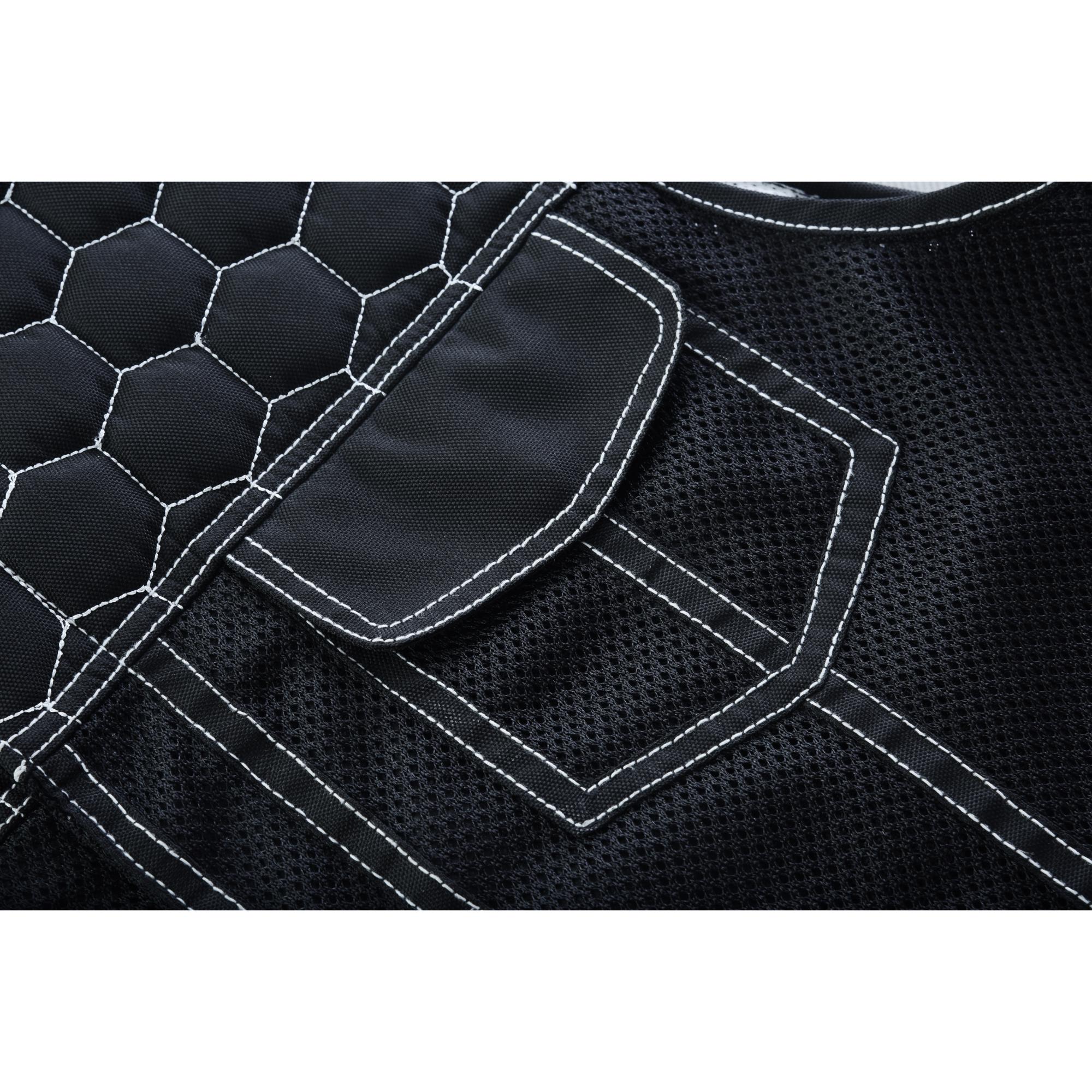 SOA Dark Striker Men’s Black Mesh Textile Vest with White Paisley Liner - Image 12