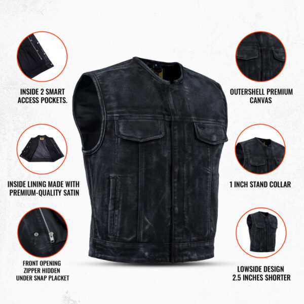 Desert Drifter – Summer Spark Men's Canvas Vest - Image 3