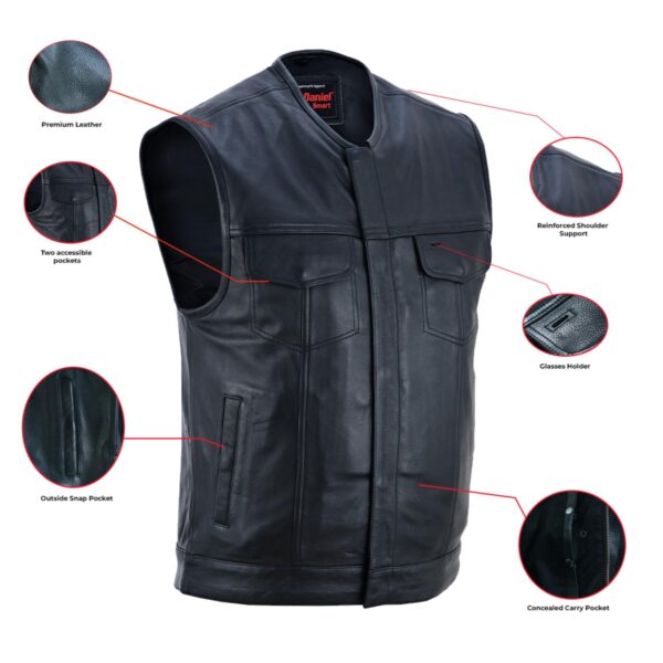RC181A Concealed Snap Closure, Milled Cowhide, Without Collar & Hidde - Image 2
