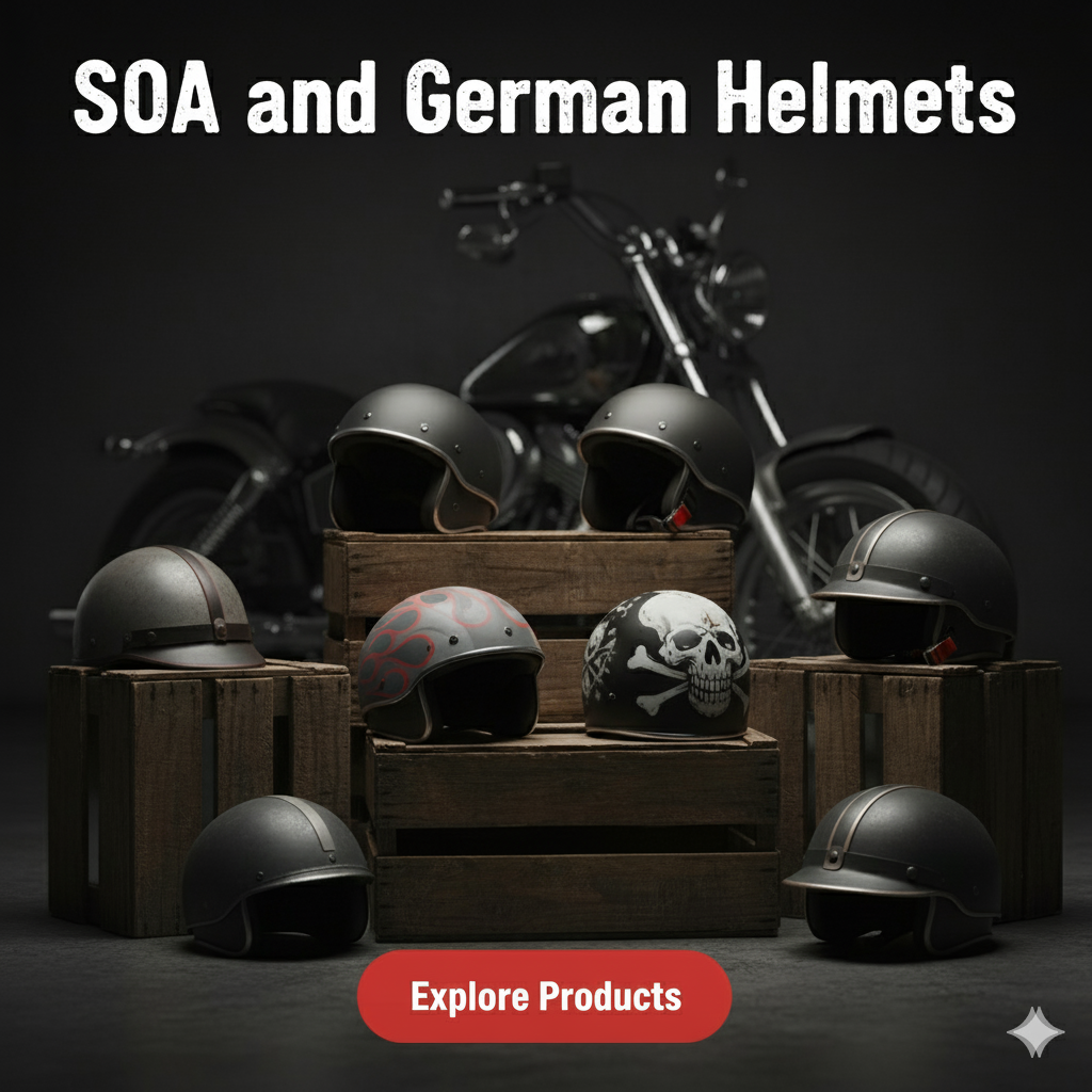 German and SOA Novelty helmets bikers place usa Home