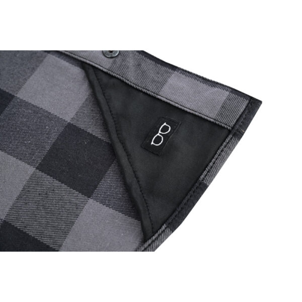 Gray Champ Men's Gray and Black Sleeveless Flannel - Image 10