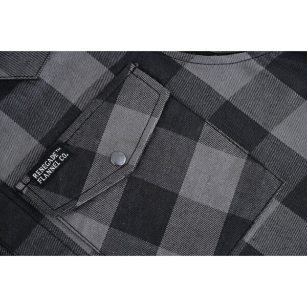 Gray Champ Men's Gray and Black Sleeveless Flannel - Image 14