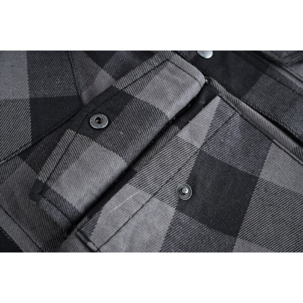 Gray Champ Men's Gray and Black Sleeveless Flannel - Image 16