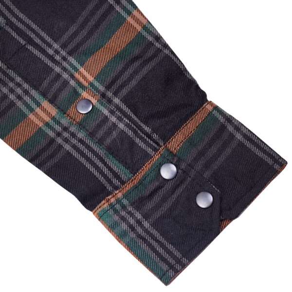 Journey Blue Men’s Blue and Green Flannel Shirt - Image 5