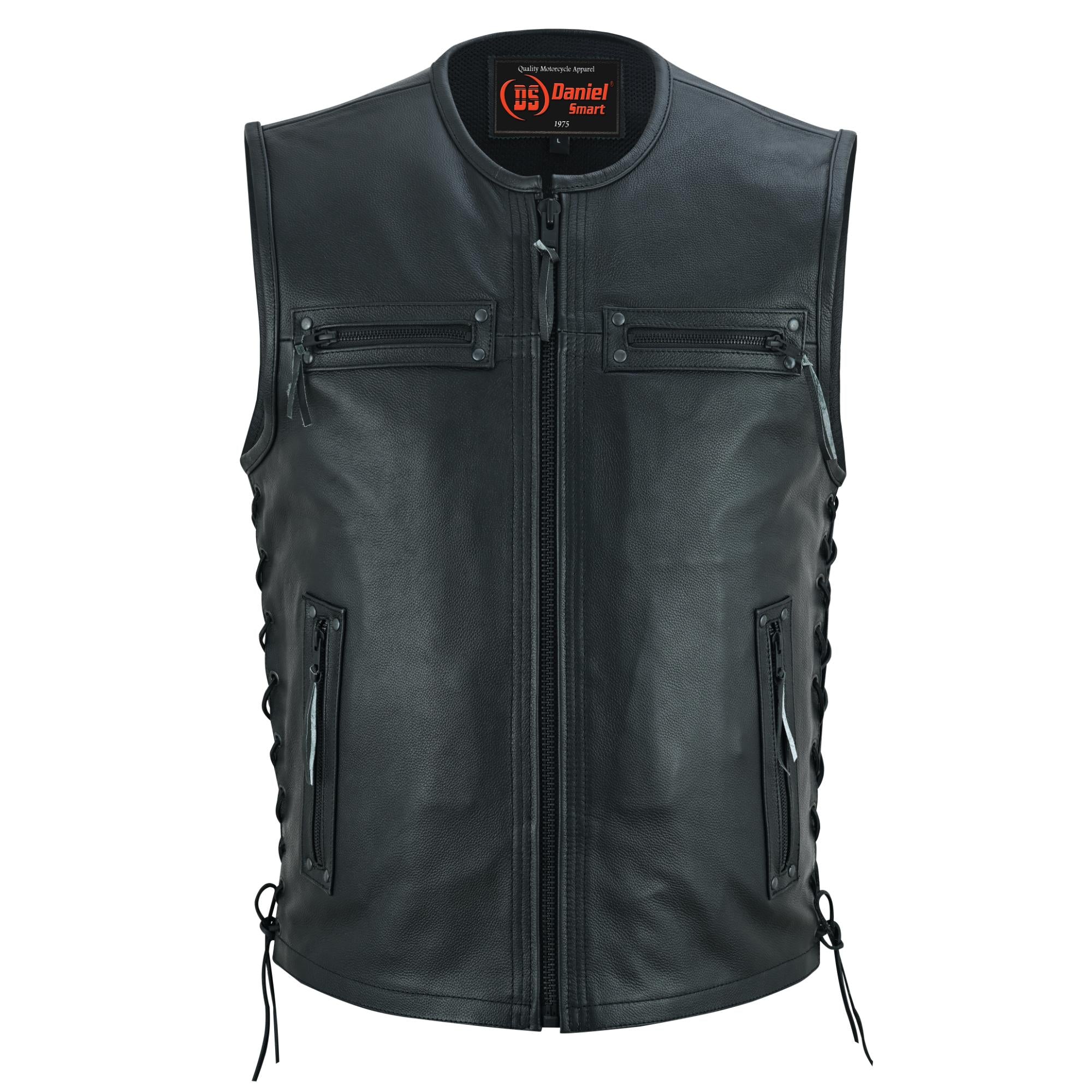 RC146 Men's Zipper Front Single Back Panel Concealed Carry Vest - Image 3