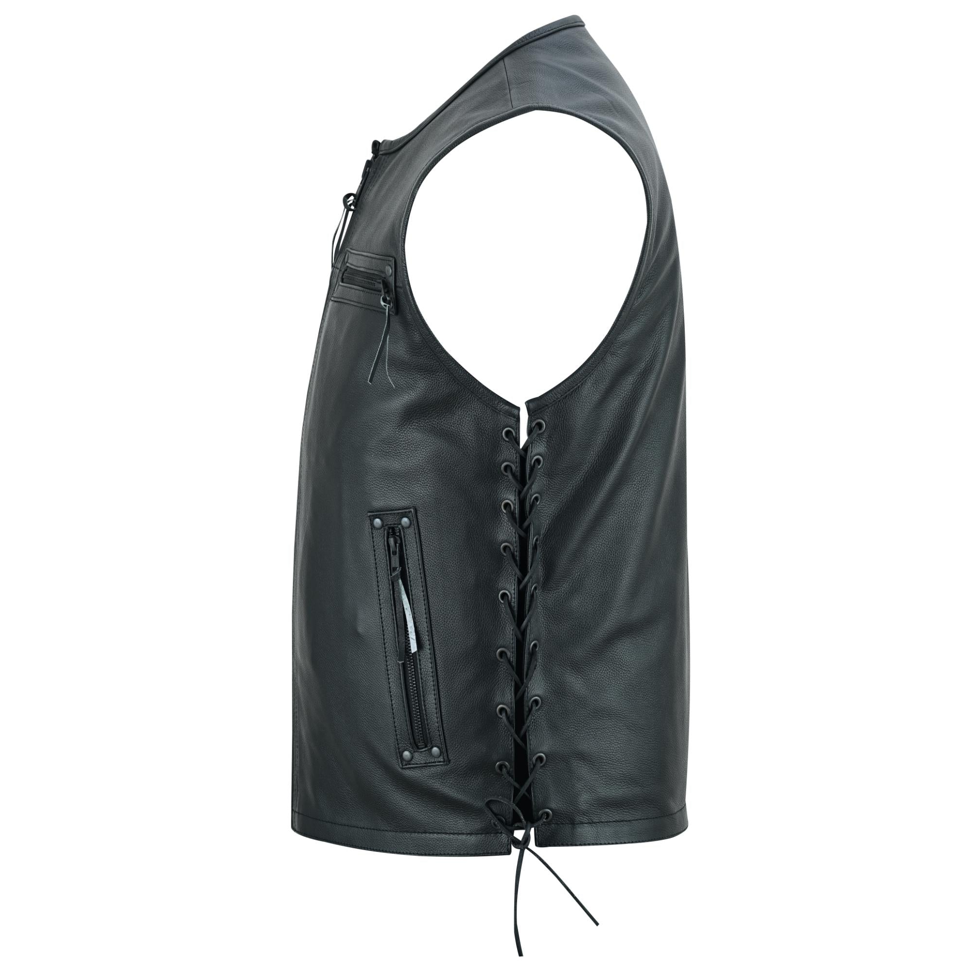 RC146 Men's Zipper Front Single Back Panel Concealed Carry Vest - Image 4