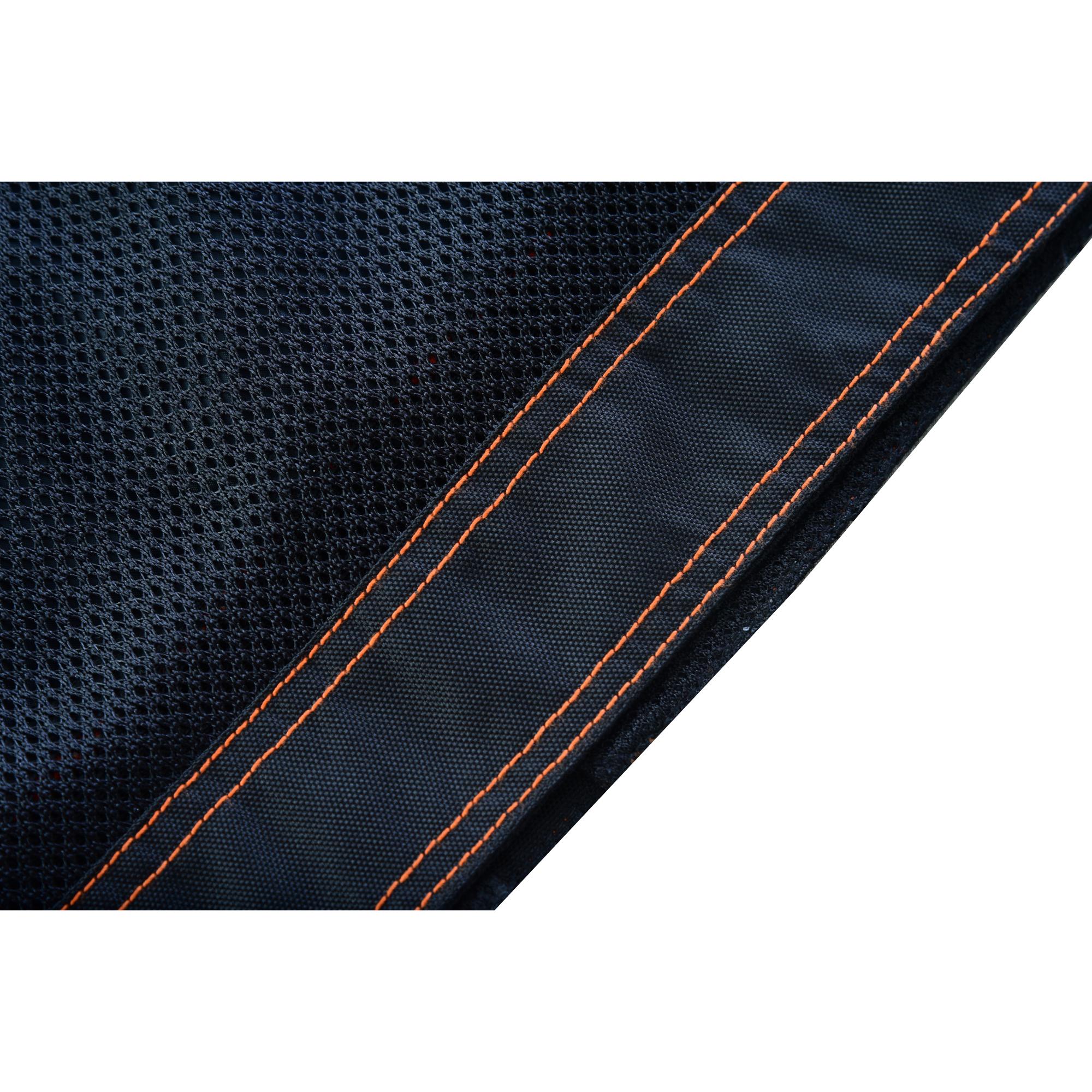 SOA Night Tiger Men’s Black Mesh Textile Vest with Orange Diamond Stitch - Image 14
