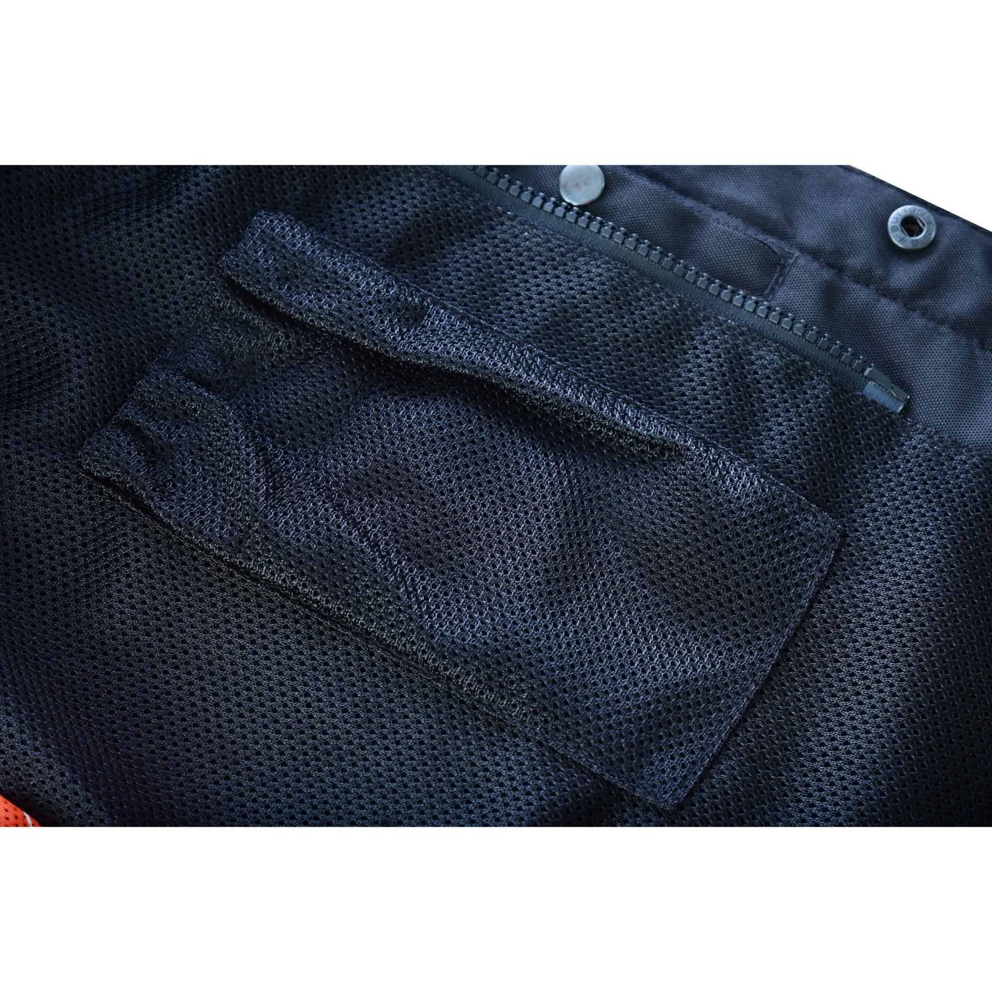 SOA Night Tiger Men’s Black Mesh Textile Vest with Orange Diamond Stitch - Image 16