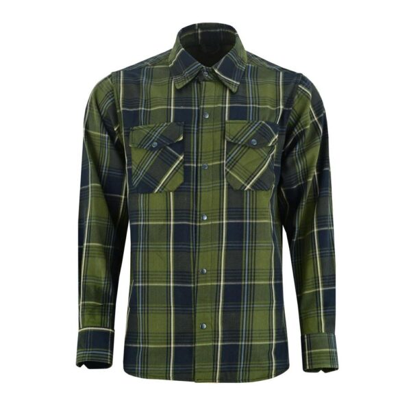 Olive Essence Men's Green Flannel Shirt - Image 5