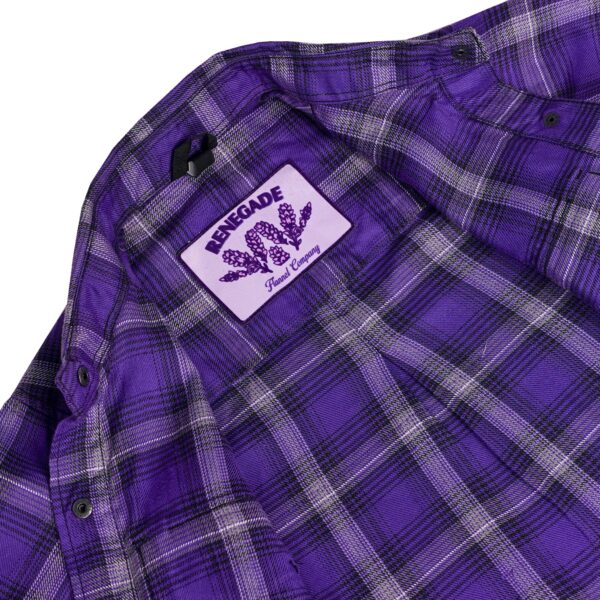 Purple Reign Women’s Purple and Gray Flannel Shirt - Image 7