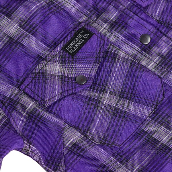 Purple Reign Women’s Purple and Gray Flannel Shirt - Image 8