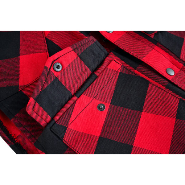 Red Styler Men's Red and Black Sleeveless Flannel - Image 9