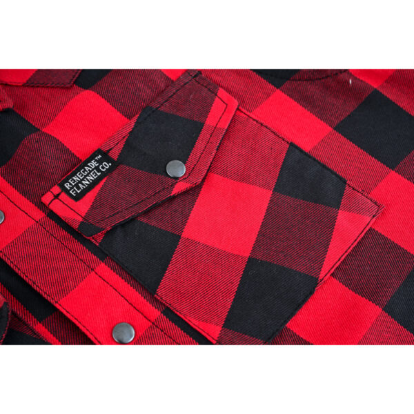 Red Styler Men's Red and Black Sleeveless Flannel - Image 15