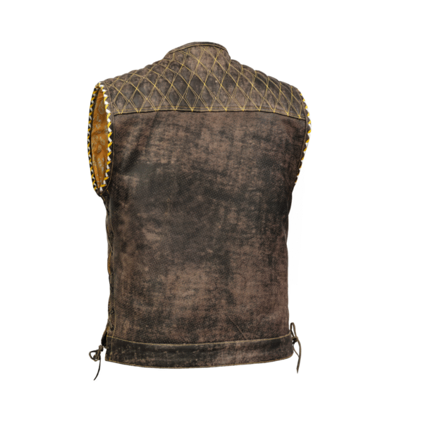 Rust Rider – Men’s Leather Vest - Image 3