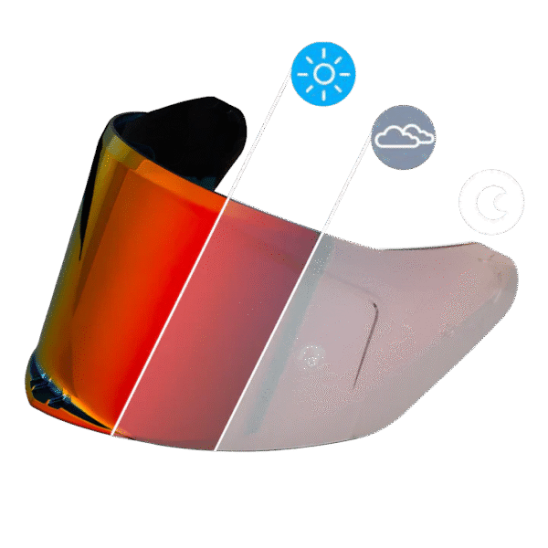 VIPER SHIELD OUTER (PINLOCK 120 READY)- PHOTOCHROMIC RED