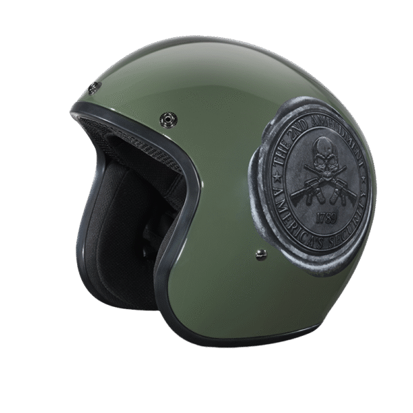 DOT Approved Daytona Cruiser Open Face Motorcycle Helmet - Men, Women & Youth - With Visor & Graphics - W/ 2nd Amendment Seal - Image 5