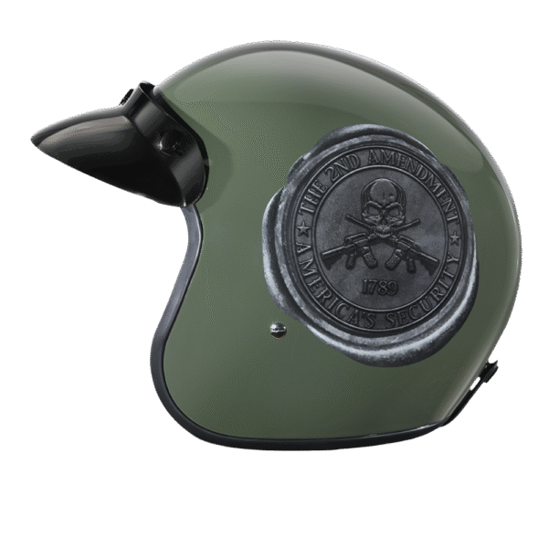 DOT Approved Daytona Cruiser Open Face Motorcycle Helmet - Men, Women & Youth - With Visor & Graphics - W/ 2nd Amendment Seal - Image 6