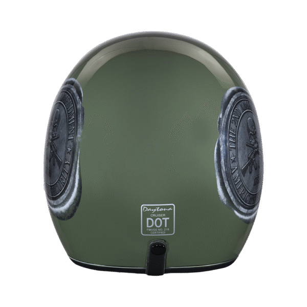 DOT Approved Daytona Cruiser Open Face Motorcycle Helmet - Men, Women & Youth - With Visor & Graphics - W/ 2nd Amendment Seal - Image 4