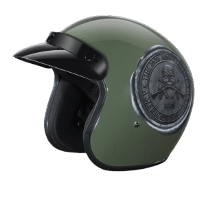 DOT Approved Daytona Cruiser Open Face Motorcycle Helmet - Men, Women & Youth - With Visor & Graphics - W/ 2nd Amendment Seal