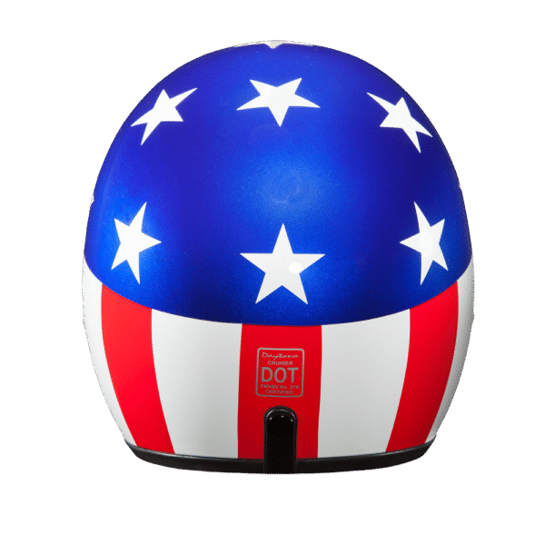 DOT Approved Daytona Cruiser Open Face Motorcycle Helmet - Men, Women & Youth - With Visor & Graphics - W/ Captain America - Image 4
