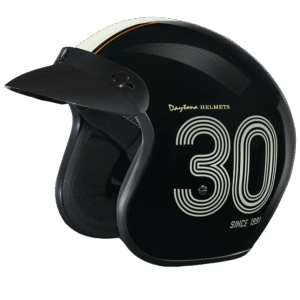 DOT Approved Daytona Cruiser Open Face Motorcycle Helmet - Men, Women & Youth - With Visor & Graphics - W/ Daytona 30th