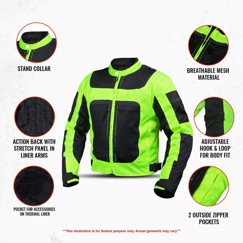 RC763 Men's Racer Mesh Jacket - High Vis - Image 3