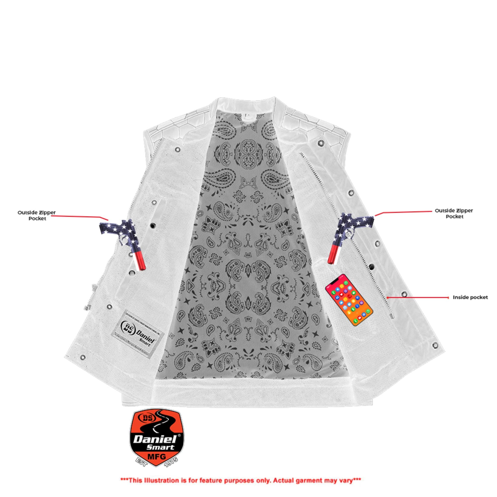 SOA Gloom Gold Men’s Black Mesh Textile Vest with Yellow Thread Detailing - Image 9