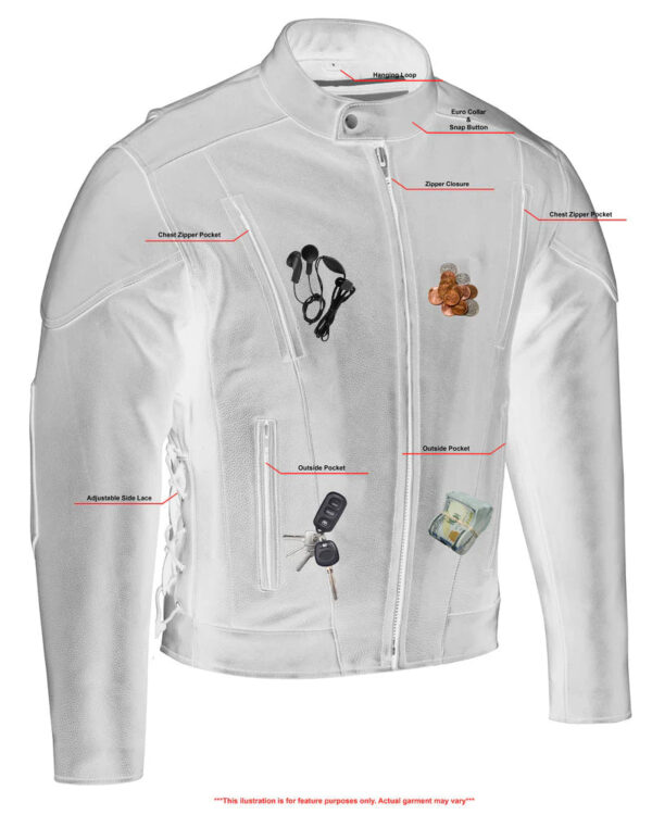 RC777 Men's Vented M/C Jacket Side Laces - Image 3