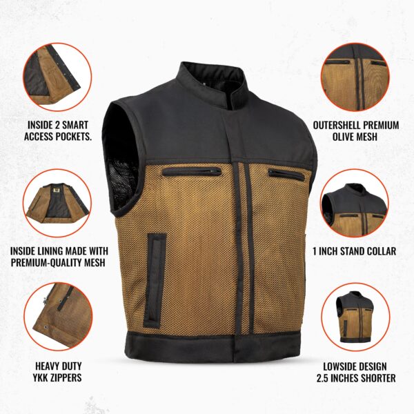 Olive Soul - Lowside Summer Spark Men’s Mesh Vest - Image 3