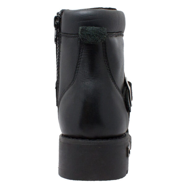 9143 Men's YKK Zipper Biker Boot-Black - Image 2
