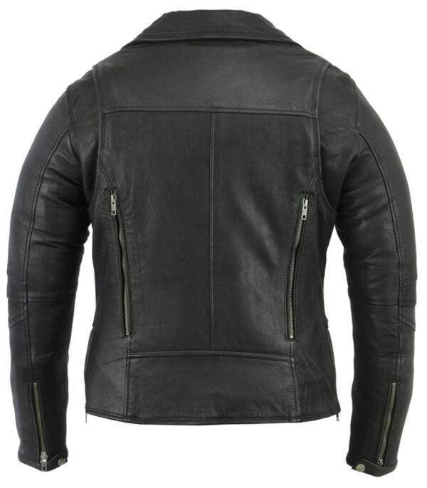 RC894 Women's Modern Longer Beltless Biker Jacket - Image 2
