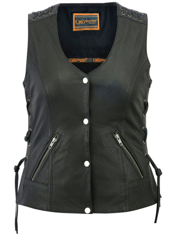 RC285 Women's Vest with Grommet and Lacing Accents - Image 2