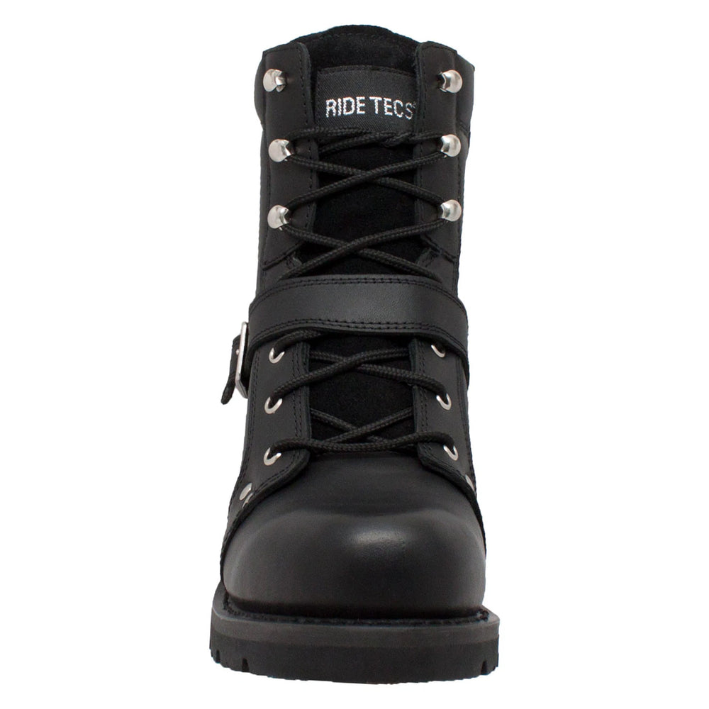 9146M Men's 6" YKK Zipper Black Biker Boot - Image 2
