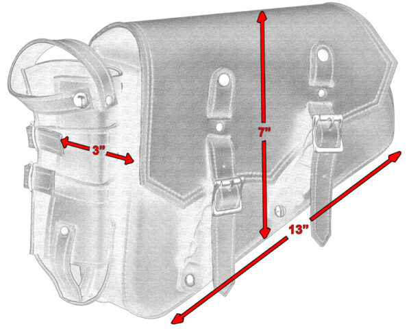 RC5011L Left Side Synthetic Leather Swing Arm Bag w/Bottle Holder - Image 2