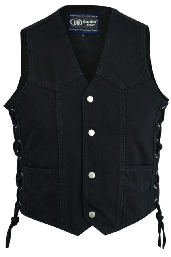 RM9726 Kid's Denim Side Lace Vest - Image 2