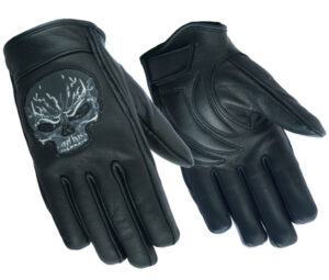 RC47   Reflective Skull Short Glove (BluWater)