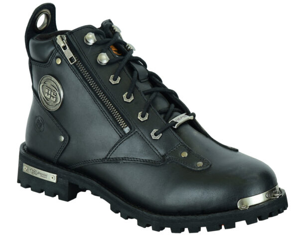RC9730 Men's 6 Side Zipper Plain Toe Boot