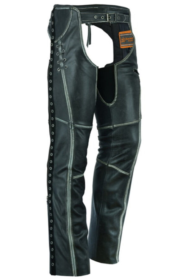 RC485V Women's Gray Stylish Lightweight Hip Set Chaps