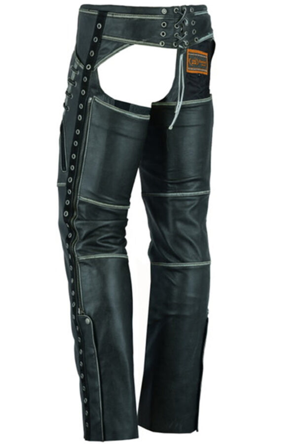 RC485V Women's Gray Stylish Lightweight Hip Set Chaps - Image 2
