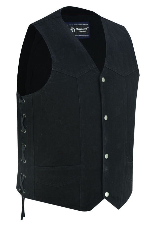RM911 Men's Traditional Denim Vest with Side Laces