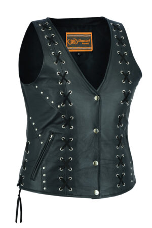 RC234 Women's Open neck Vest with Lacing Details
