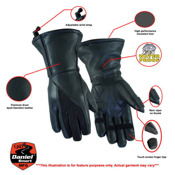 RC70 Women's Feature-Packed Deer Skin Insulated Cruiser Glove (BluWater) - Image 2