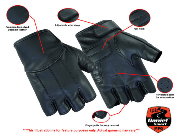 RC3 Women's Tough Deer Skin Fingerless Glove (BluWater) - Image 2