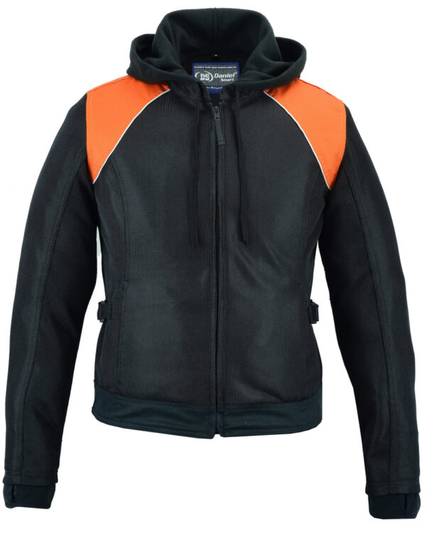 RC827 Women's Mesh 3-in-1 Riding Jacket (Black/Orange) - Image 2