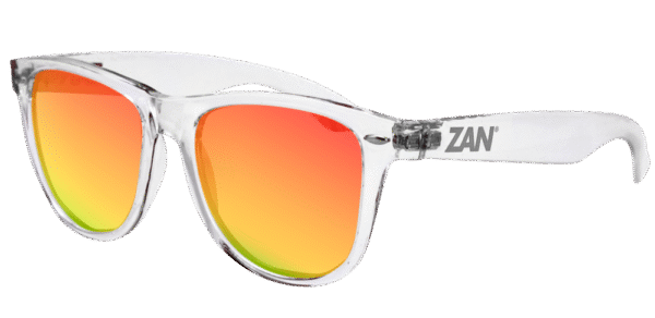 EZMT04 Minty Clear Frame, Smoked Crimson Mirrored lens