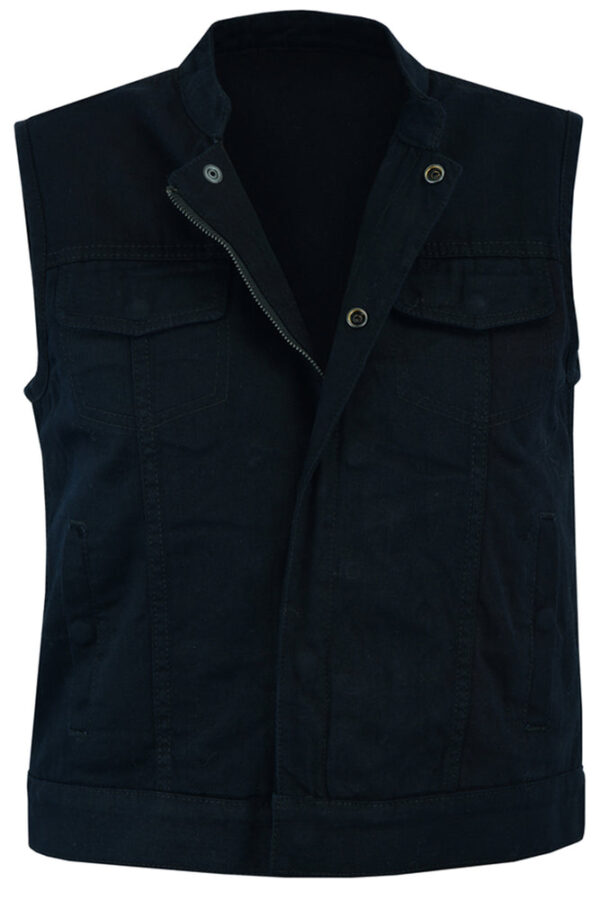 RM987 Women's Advance Black Construction Denim Vest - Image 2