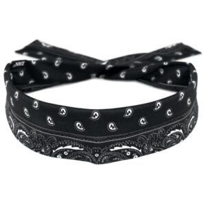 DP101 Cooldanna® Polyester, Black Paisley