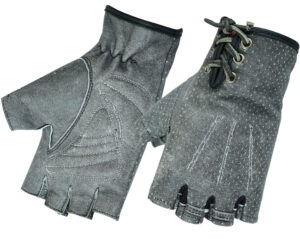 RC74 Women's Washed-Out Gray Perforated Fingerless Glove (BluWater)